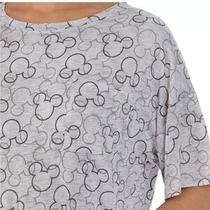 EUC Disney Mickey Mouse gray Loungewear tee, oversized, short sleeves, Medium